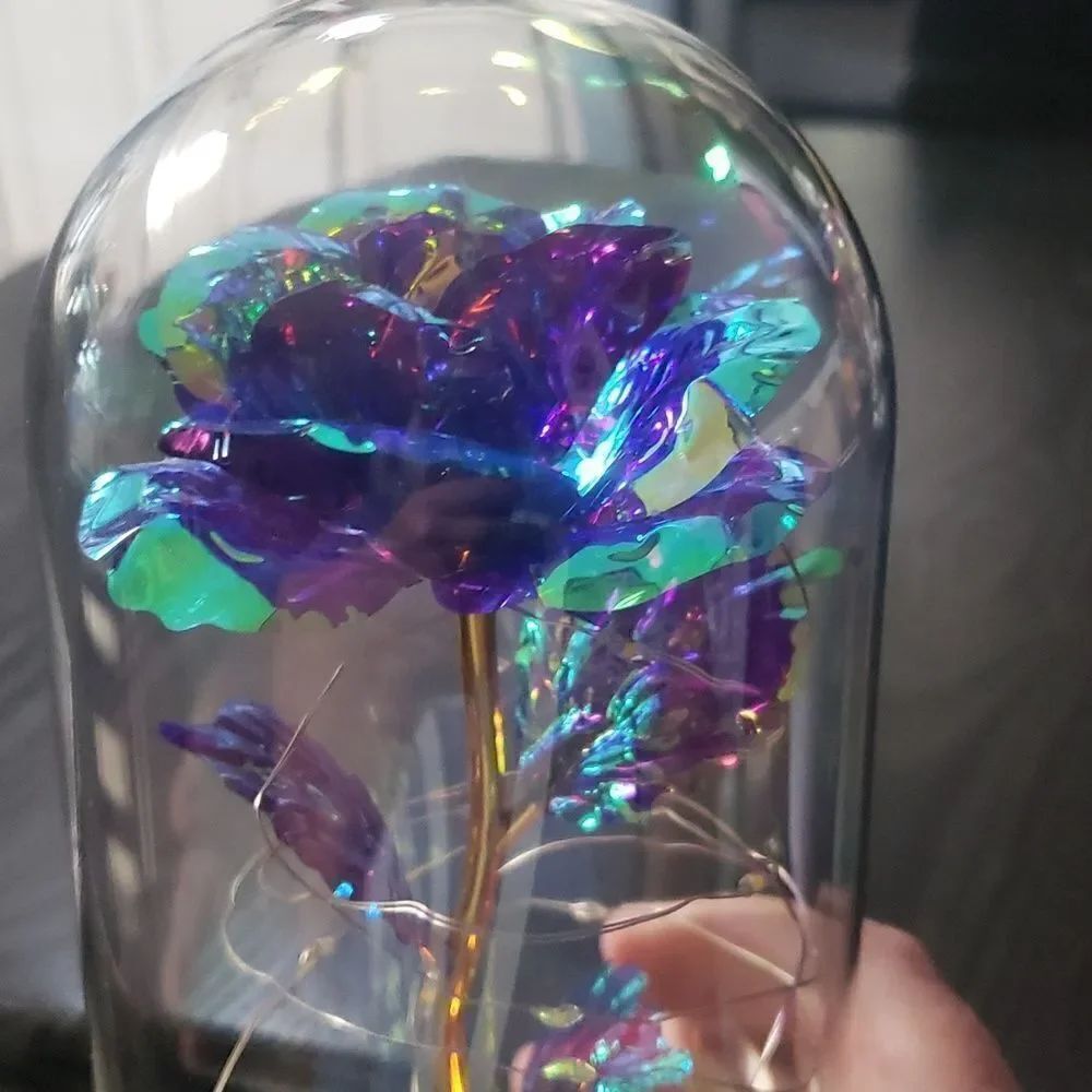 Enchanted LED Lighted Rose in Acrylic Dome - 5 Colors Available - Picture 6 of 9